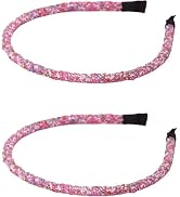 ZGLUZP 2 Pcs Colorful Cute Sprinkle Candy Headbands, Head Bands for Women, Non Slip Donut Hairban...