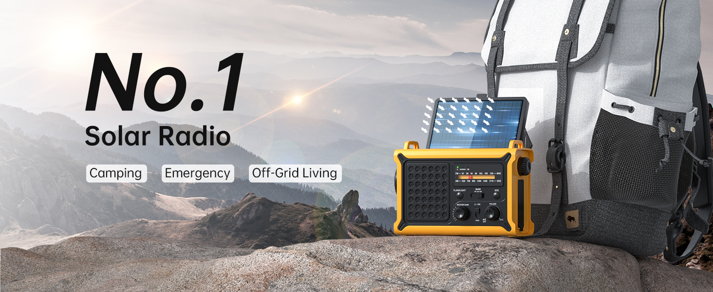 emergency radio hand crank solar, amfmsw noaa weather radio