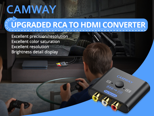 CAMWAY Upgraded RCA to HDMI Converter
