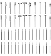 52Pcs Diamond Grinding Bit Polishing Kit Compatible with Dremel, Stone Carving Set Diamond Bits 1...