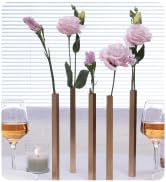 PELEG DESIGN Magnetic Flower Vase - Unique and Modern Set of 5 Gold Aluminum Vases for Home Garde...