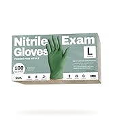 SUP Disposable Nitrile Gloves, Powder-Free Latex-Free Food Safe Cooking Home Cleaning Non-Sterile...