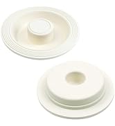 Faotup 2Pcs White Rubber Bathtub Stoppers - Universal Sink Stopper for Bathroom and Laundry Drain...