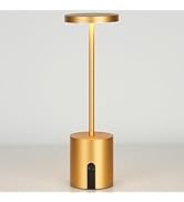 WEILAILUX LED Cordless Table Lamp Rechargeable, 3 Color Stepless Dimmable Desk Lamp Waterproof, B...