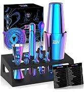 IOV Cocktail Shaker Set: 12-Piece Mixology Bartender Kit Bar Set | 18oz &amp; 28oz Boston Shaker Drin...