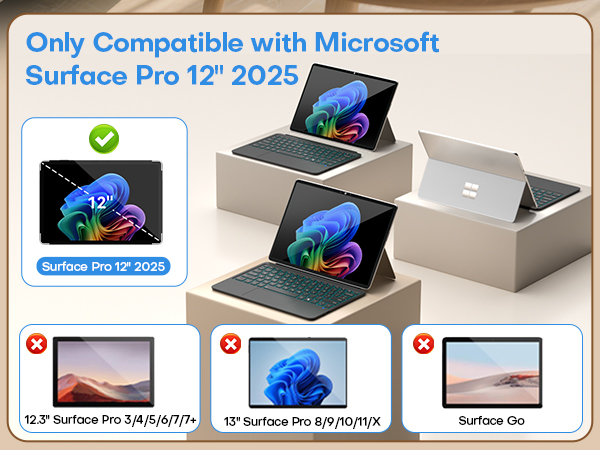 for Microsoft Surface Pro 12 inch 2025 Keyboard