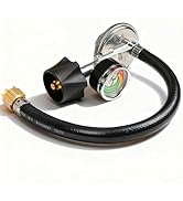 Gas Propane Regulator Hose with Propane Tank Gauge 12IN for Charbroil Hose and Regulator Kit Comp...