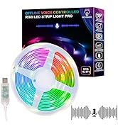 Smart Led Strip Lights, Offline Voice Control RGBW Light Strip Music Sync, Dimmable Color Changin...