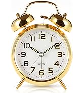 Super Loud Alarm Clock for Heavy Sleepers,4 inches Twin Bell Alarm Clock with Backlight,Battery O...