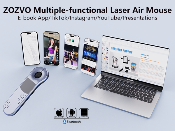 ZOZVO Multiple-functional Laser Air Mouse