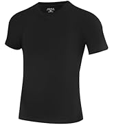Runhit Boys Compression Shirt Short Sleeve Youth Football Basketball Undershirt Kids Athletic Qui...