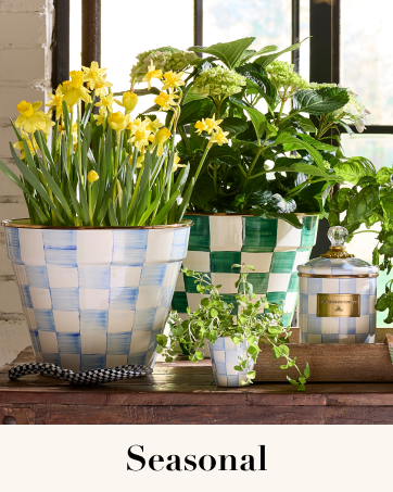 Decor indoors and out with pots, planters, and herb pots.
