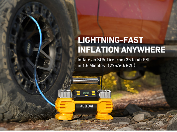 12 volt air compressor tire inflator