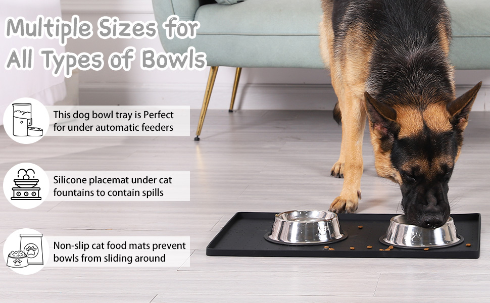 dog feeding, watering supplies,anti slip mat for under dog bowl,pet food mats waterproof with edges