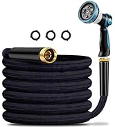 25FT Expandable Garden Hose, Retractable Flexible Water Hose with 3/4" Standard Thread – Lightwei...
