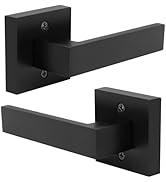 HOSOM Matte Black Dummy Door Handles, Non-Turning Interior Door Handle, Square Lever Door Handle ...