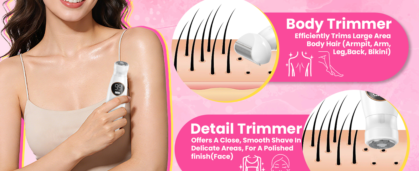 5-in-1 Bikini Trimmer for Women, Lady Electric Razor Shaver Facial &amp;amp; Pubic Hair Trimmer