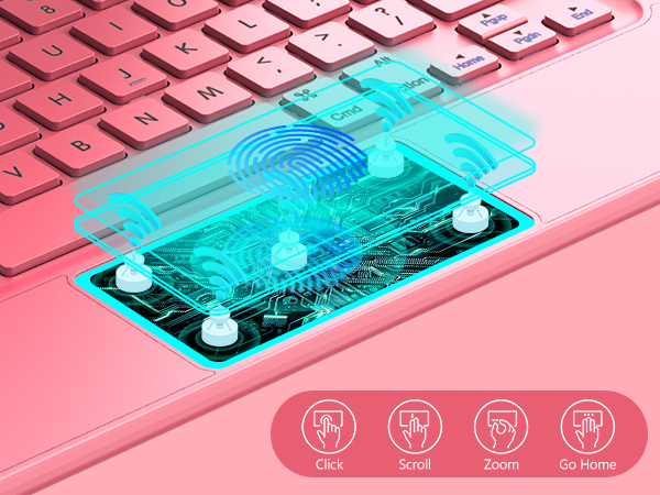 for ipad 9th case with keyboard pink 16