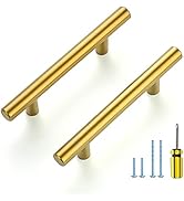 Ravinte Gold Cabinet Handles 30 Pack 5 Inch Brushed Gold Kitchen Cabinet Pulls 3 Inch Hole Center...