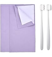 Syyflibb Silver Jewellery Cleaner Kit â?? 2 Ultra-Soft Brushes (Flat &amp; Wave) + Dual Polishing Cloth...