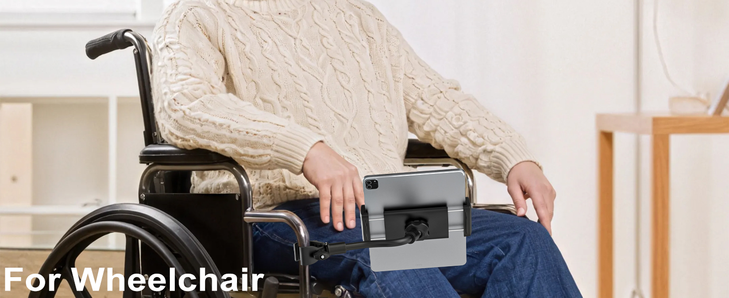 gooseneck tablet holder for Wheelchair