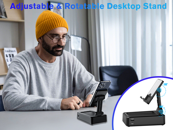 cell phone stand with wireless bluetooth speaker
