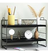 SIDIANBAN Desktop Organizer Shelf Office Storage Rack Adjustable Display Shelf for Office Supplie...