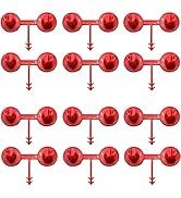 ixirpro Mega Red Nozzle 12 Pack (1-2)(Vertical-Horizontal) for Spray Foam Gun, Precision Wedge Sp...