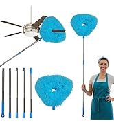85 Inch Ceiling Fan Cleaner Duster Reusable Microfiber Ceiling Fan Blade Cleaner Removable Duster...