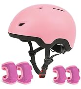 Toddler Helmet and Knee Pads Set for 1-3 Years Old, Kids Bike Helmets with Toddler Knee Pads and ...