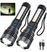 Rechargeable Flashlights High Lumens, 7Mode Flashlights Rechargeable, Super Bright Flashlight, Ad...