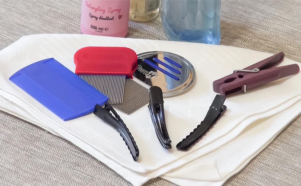 OWNHEALER Lice Comb Removal Lice Eggs Nit Dandruff Head Treatment Hair Peine para piojos y liendres
