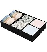 DIMJ Drawer Organizers, Set of 4 Clothes Drawer Organizer, Foldable Closet Drawer Organizer, Dres...