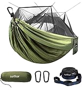 Sunyear Camping Hammock with Net - Double&amp;Single Hammock with House-Like Net- Easy Setup &amp; Pack, ...