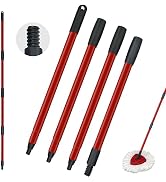 Mop Handle Replacement for Ocedar 4 Section Mop Replace Handle Compatible with O-Cedar Spin Mop R...