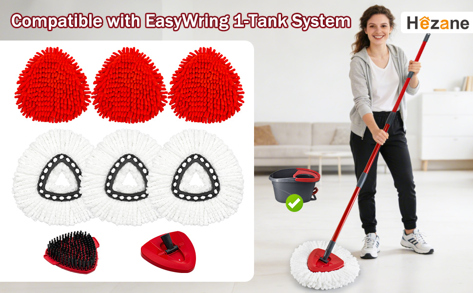 Mop Head Replacements Compatible with OCedar EasyWring