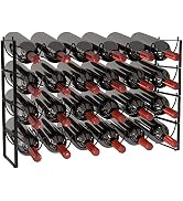TONLEA 24 Bottle Wine Rack, 4-Tier Stackable Countertop Wine Racks , Freestanding Floor Metal Win...