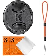 K&amp;F Concept 58mm Lens Cap Cover, 4-in-1 Center Pinch Lens Cover + Anti-Loss Keeper Leash + Microf...