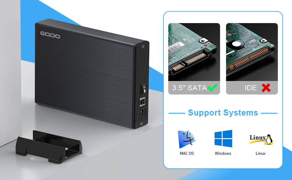 3.5 inch hard drive enclosure aluminum 