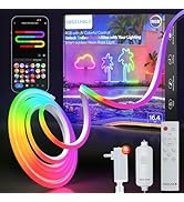 ANGELHALO Outdoor Neon Rope Lights, Smart Neon Lights IP65 Waterproof with DIY Scene Modes, Music...