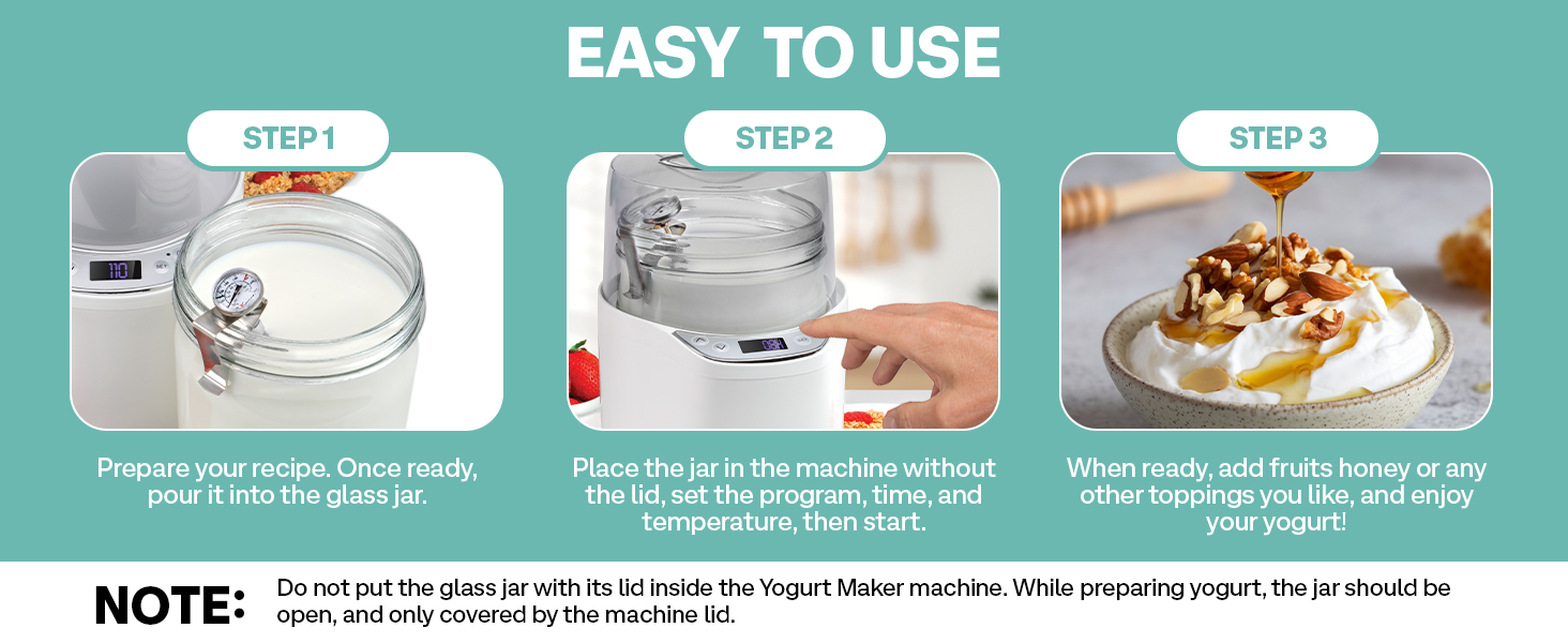 Euro Cuisine YM260 White Yogurt Maker