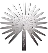 23 Stainless Blades Steel Feeler Gauge Measuring Tool Dual Marked Metric and Imperial Gap Gauge