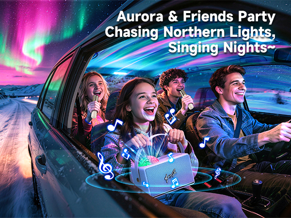Karaoke Machine for Kids Adults Teen with Northern Lights