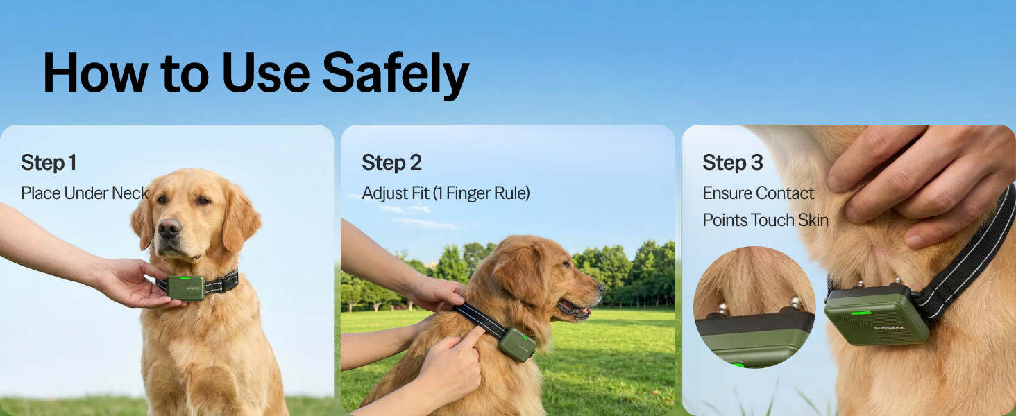 how to use dog training collar safely adjustable fit waterproof remote training collar guide