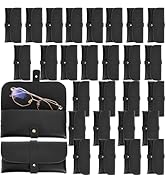 TOPZEA 30 Pack Eyeglass Case, PU Leather Sunglasses Cases Travel Reading Glasses Organizer Soft P...