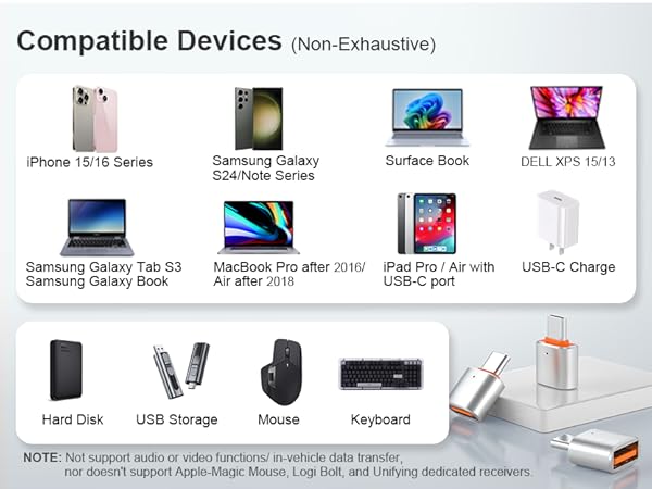USB C to USB Adapter USB C Male to USB 3.0 Female OTG Adapter 