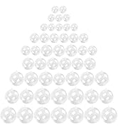 Kingrol 50 Pack Clear Plastic Fillable Ornaments Ball for Christmas, Wedding, Party, Home Decor, ...