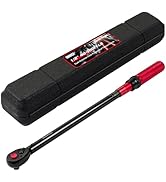 Hairich 1/2-Inch Drive Click Torque Wrench, Dual-direction 40-300ft.lb/33.9-406.8Nm, 72-tooth Tor...