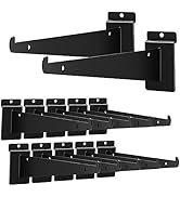 APOCHON 12 Pack Slatwall Shelf Bracket 12 inch, Heavy Duty Slatwall Knife Shelf Bracket for Slat ...