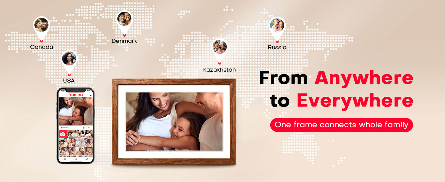 wood digital picture frame